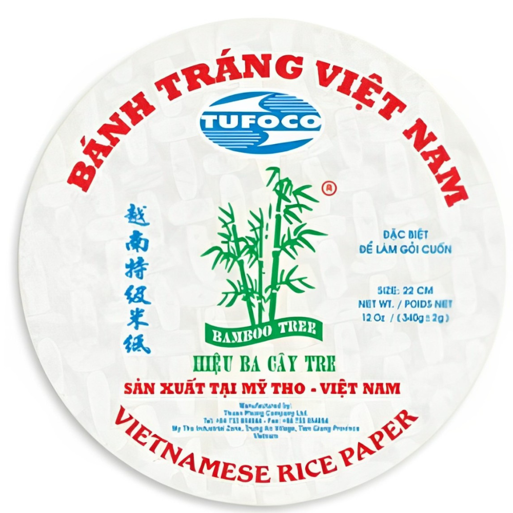 Papel de arroz My Tho Marca 3 Plantas de Bambú 22cm